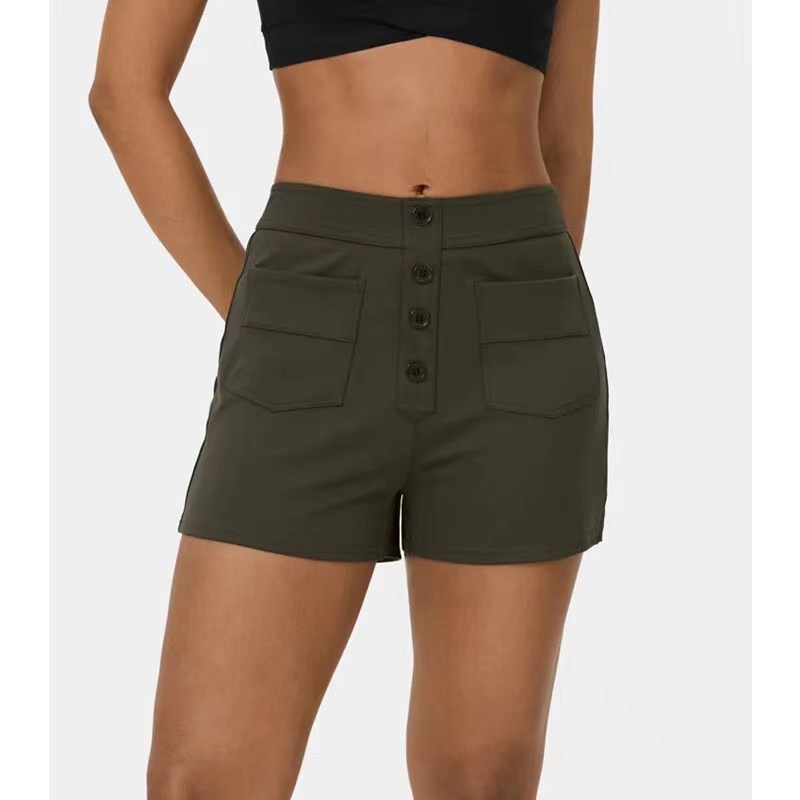 Urban-style Elegant Womens Clothing Polyester Patchwork Mid-rise Shorts For Women - T&A enterprises