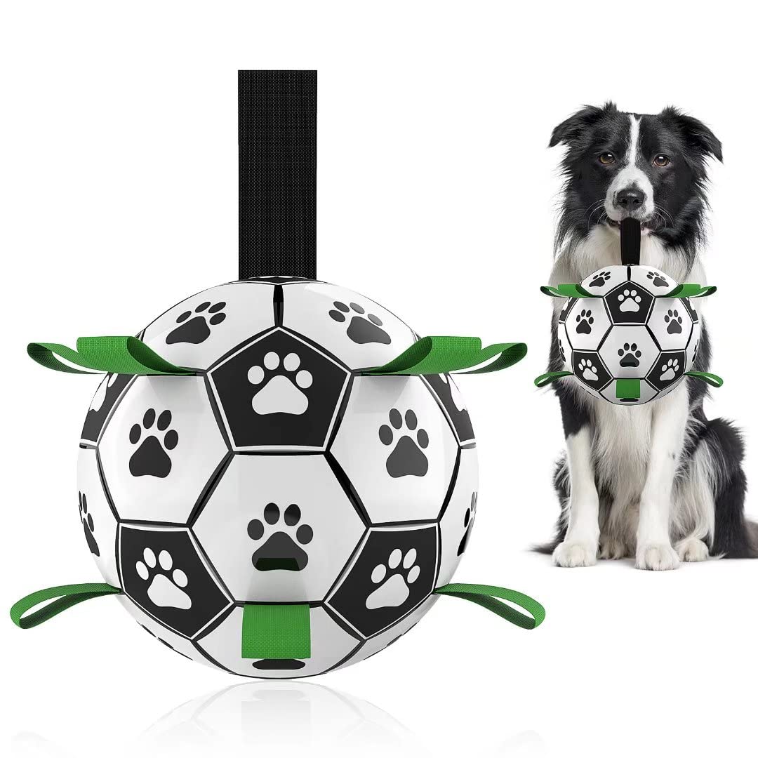 Interactive Dog Football Toy Soccer Ball Inflated Training Toy For Dogs Outdoor Border Collie Balls For Large Dogs Pet Supplies - T&A enterprises