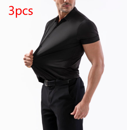 Four-side High Elastic Shirt Men&
