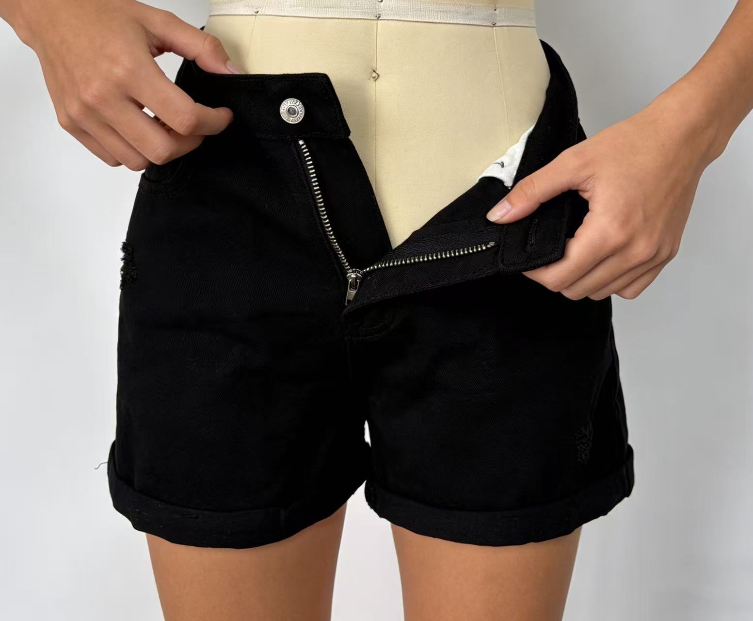 Casual Retro Distressed Womens Denim Shorts - T&A enterprises