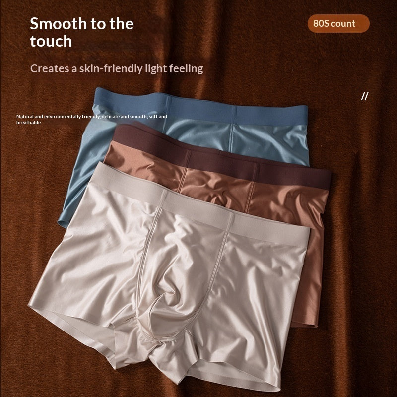 Light Luxury Satin Ice Silk High-End Silk Antibacterial Mens Underwear - T&A enterprises
