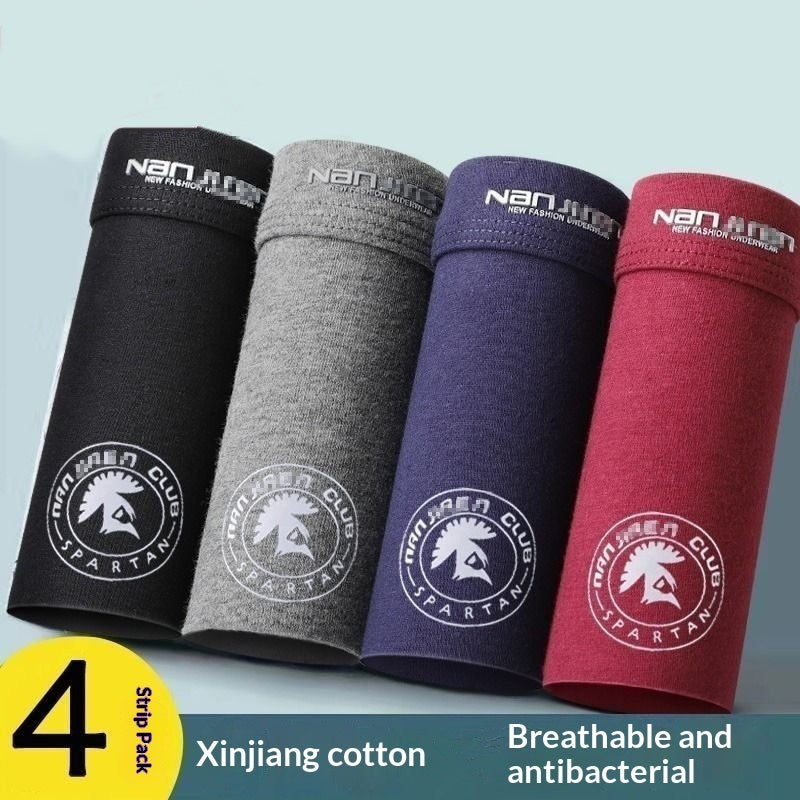 Pack Of 4 Mens Comfortable Breathable Cotton Boxer Briefs With Prints - T&A enterprises