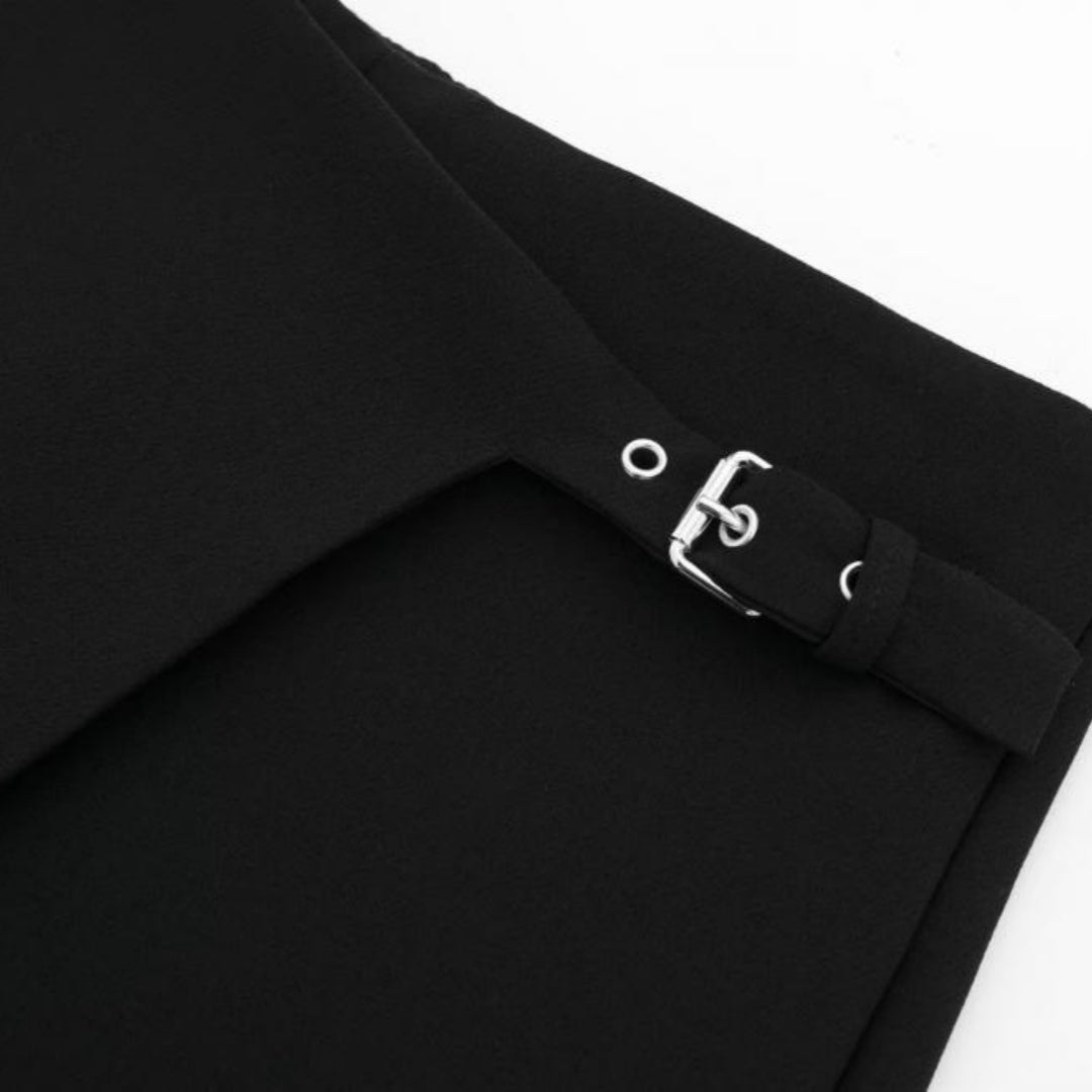 French-style Asymmetrical High-waisted Casual Shorts - T&A enterprises