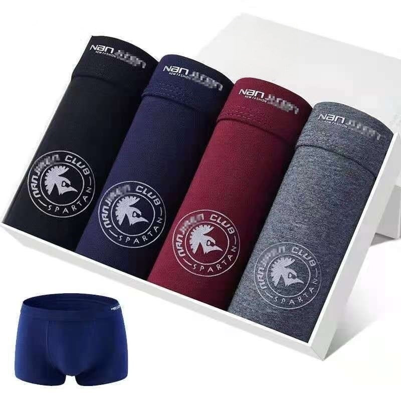 Pack Of 4 Mens Comfortable Breathable Cotton Boxer Briefs With Prints - T&A enterprises