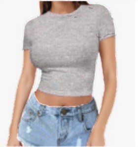 Womens Midriff-baring T-Shirt, Sassy Summer Pullover Top - T&A enterprises