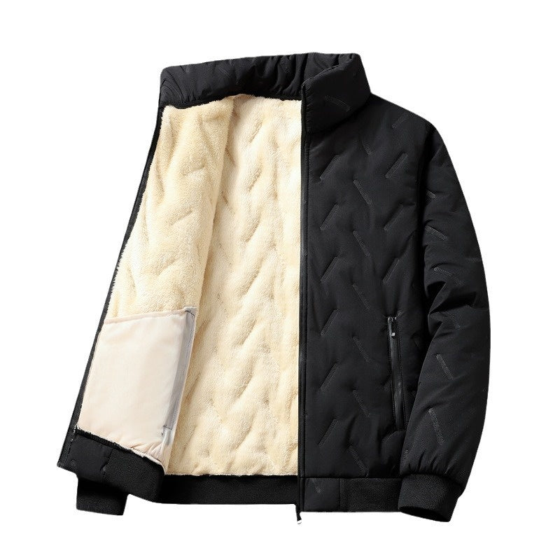 Berber Fleece Cotton Coat Fleece-lined Thickened Cold Protection Warm Winter - T&A enterprises