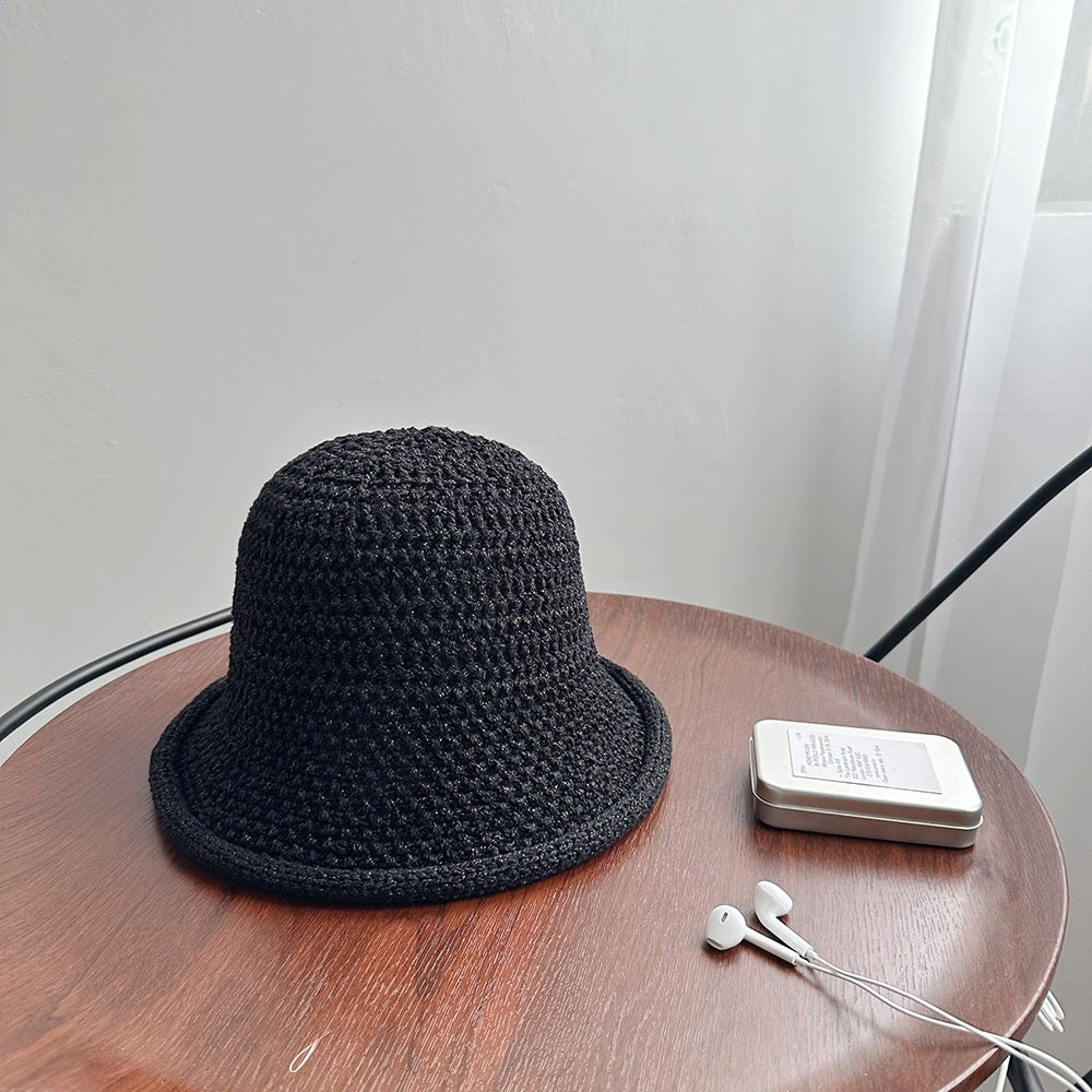 Hollow-out Knitted Bucket Hat For Women - T&A enterprises