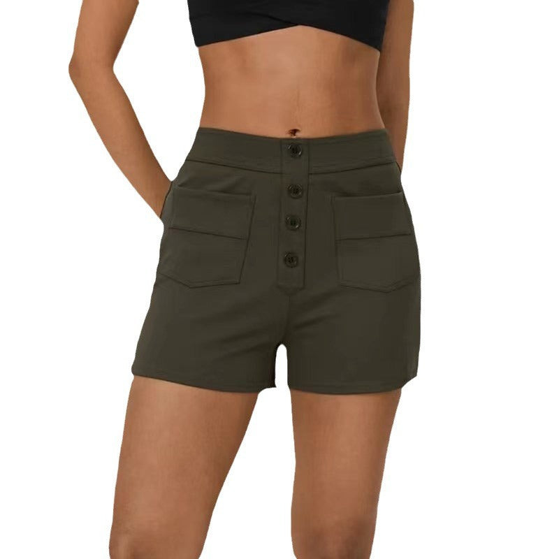 Urban-style Elegant Womens Clothing Polyester Patchwork Mid-rise Shorts For Women - T&A enterprises
