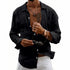 Loose-fit Cardigan With A Lapel Collar Versatile Linen Long-sleeve Shirt - T&A enterprises