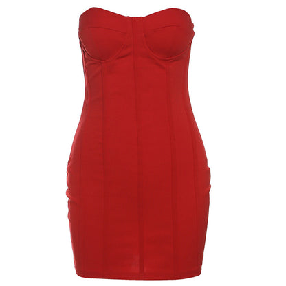 Fashion Off-neck Tube Top Dress Women - T&amp;A enterprises