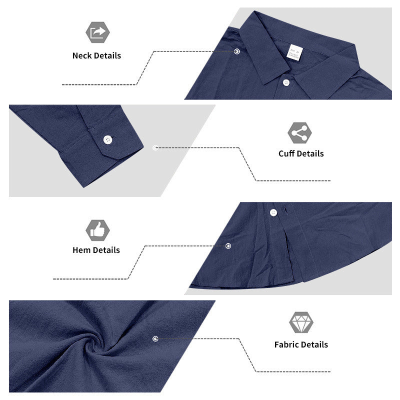 Loose-fit Cardigan With A Lapel Collar Versatile Linen Long-sleeve Shirt - T&amp;A enterprises