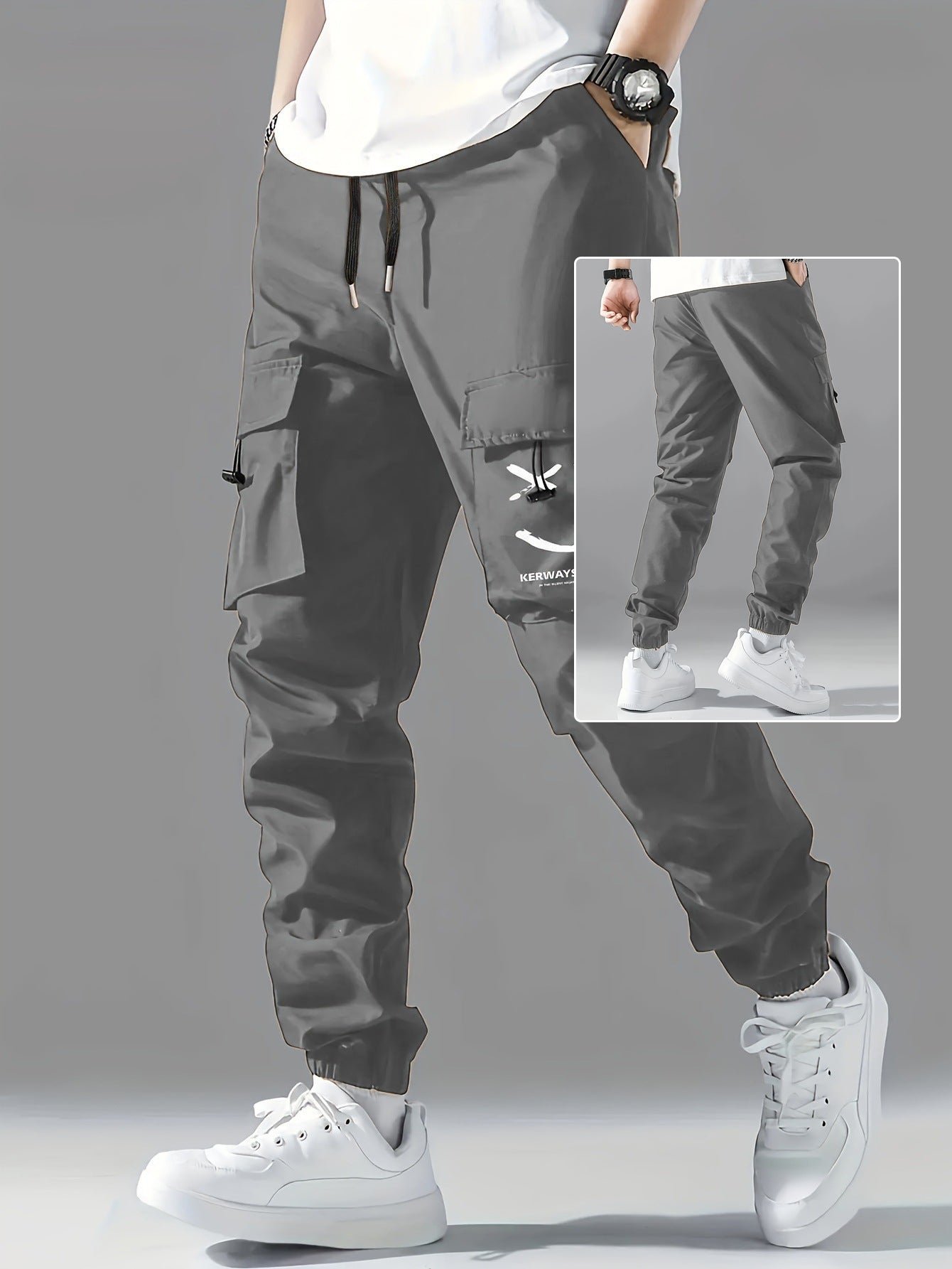 Straight Ankle Tied Wear-resistant Overalls Casual Pants - T&amp;A enterprises