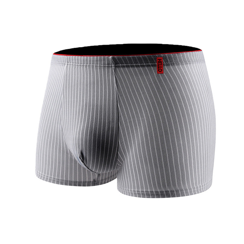 Striped Antibacterial Breathable Mid Rise Plus Size Mens Underwear - T&amp;A enterprises