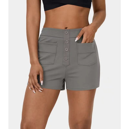 Urban-style Elegant Womens Clothing Polyester Patchwork Mid-rise Shorts For Women - T&amp;A enterprises