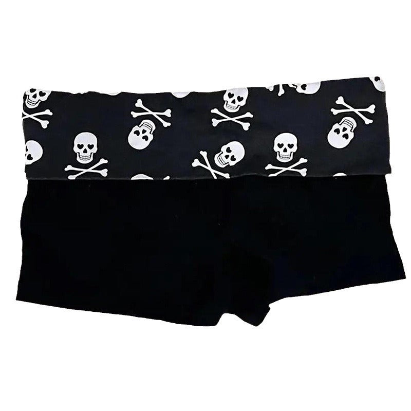 American-style Streetwear Athletic Skull Biker Shorts - T&amp;A enterprises