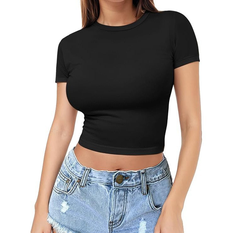 Womens Midriff-baring T-Shirt, Sassy Summer Pullover Top - T&amp;A enterprises
