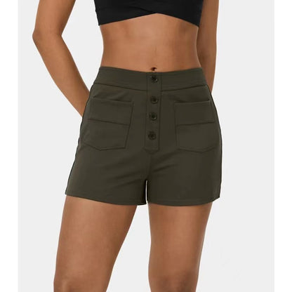 Urban-style Elegant Womens Clothing Polyester Patchwork Mid-rise Shorts For Women - T&amp;A enterprises