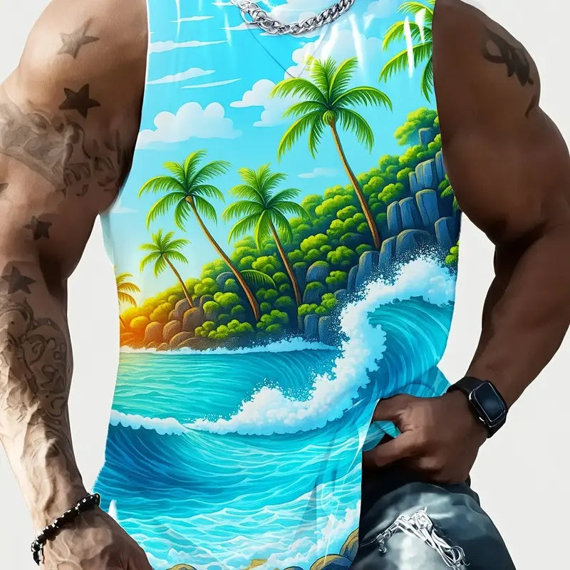 Full Printed Vest Made Of Polyester Material - T&amp;A enterprises