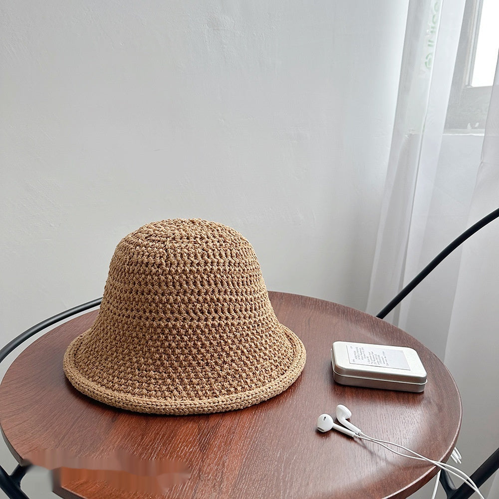 Hollow-out Knitted Bucket Hat For Women - T&amp;A enterprises