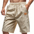 Solid-color Mens Plus-size Thin Linen Breathable Beach Sports Casual - T&A enterprises
