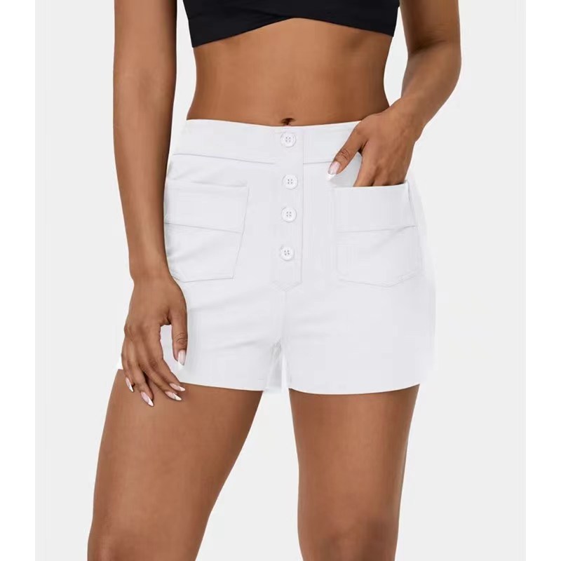 Urban-style Elegant Womens Clothing Polyester Patchwork Mid-rise Shorts For Women - T&amp;A enterprises