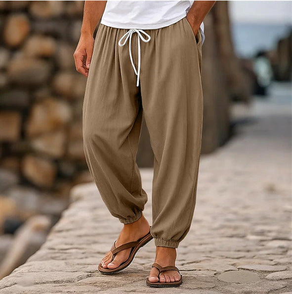 Mens Casual Loose-fitting Solid-color Beach Shorts - T&amp;A enterprises