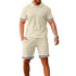 Lapel Short-sleeved Shorts Two-piece Sports And Leisure Men&