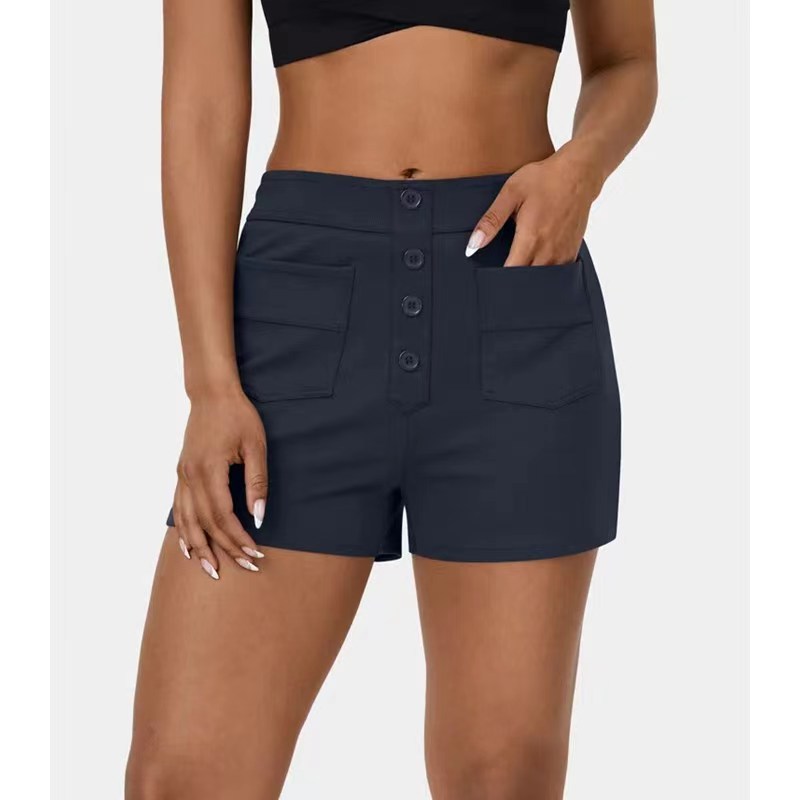 Urban-style Elegant Womens Clothing Polyester Patchwork Mid-rise Shorts For Women - T&amp;A enterprises