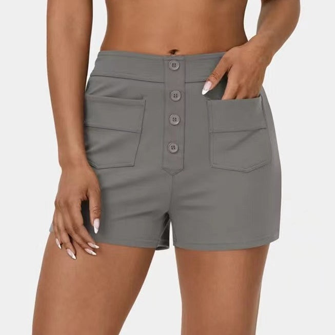 Urban-style Elegant Womens Clothing Polyester Patchwork Mid-rise Shorts For Women - T&amp;A enterprises