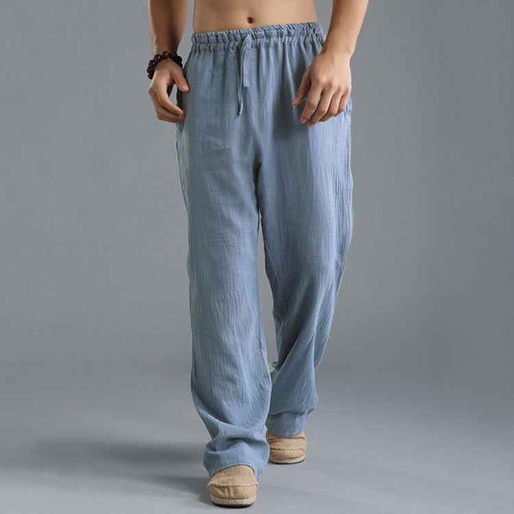 Linen Leisure Trousers - Versatile Khaki, Black, Blue &amp; White - T&amp;A enterprises