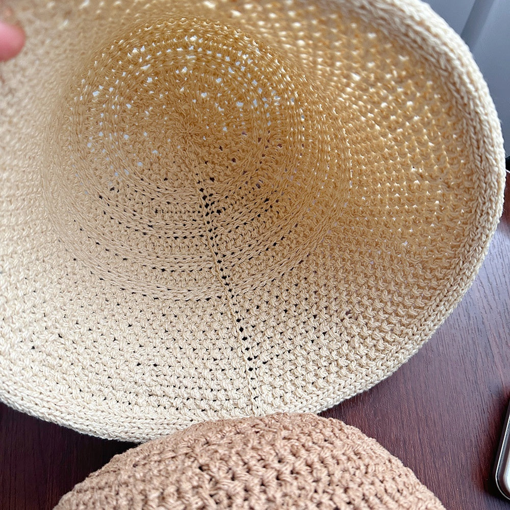 Hollow-out Knitted Bucket Hat For Women - T&amp;A enterprises
