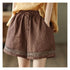 Thin Elastic-Waist Lace-up Hollowed-Out Casual Cotton-Linen Straight Pants - T&A enterprises