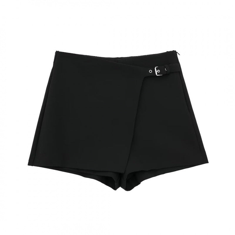 French-style Asymmetrical High-waisted Casual Shorts - T&amp;A enterprises