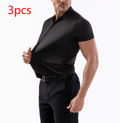 Four-side High Elastic Shirt Men&