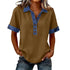 Summer New Denim Patchwork Polo Shirt - T&A enterprises