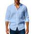 Long Sleeve Stand Collar Shirt With Pockets Casual Men&