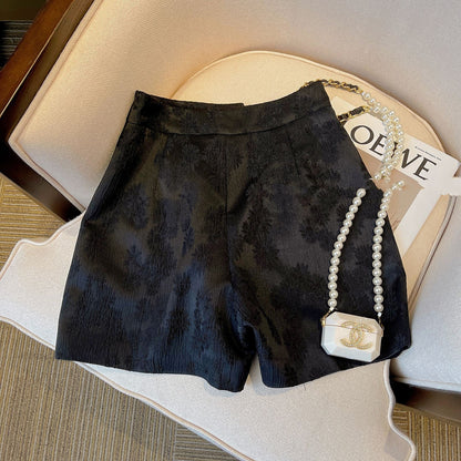 Chanel-style Black Jacquard Suit Shorts For Women - T&amp;A enterprises