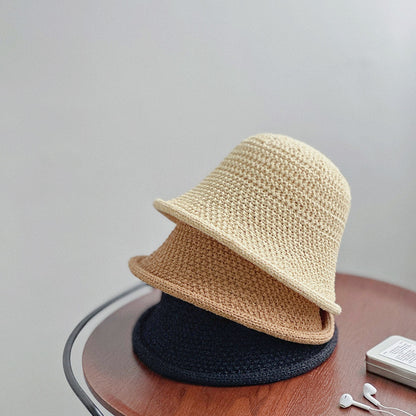 Hollow-out Knitted Bucket Hat For Women - T&amp;A enterprises
