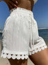 Lace-trimmed Casual Beach Shorts For Women - T&A enterprises