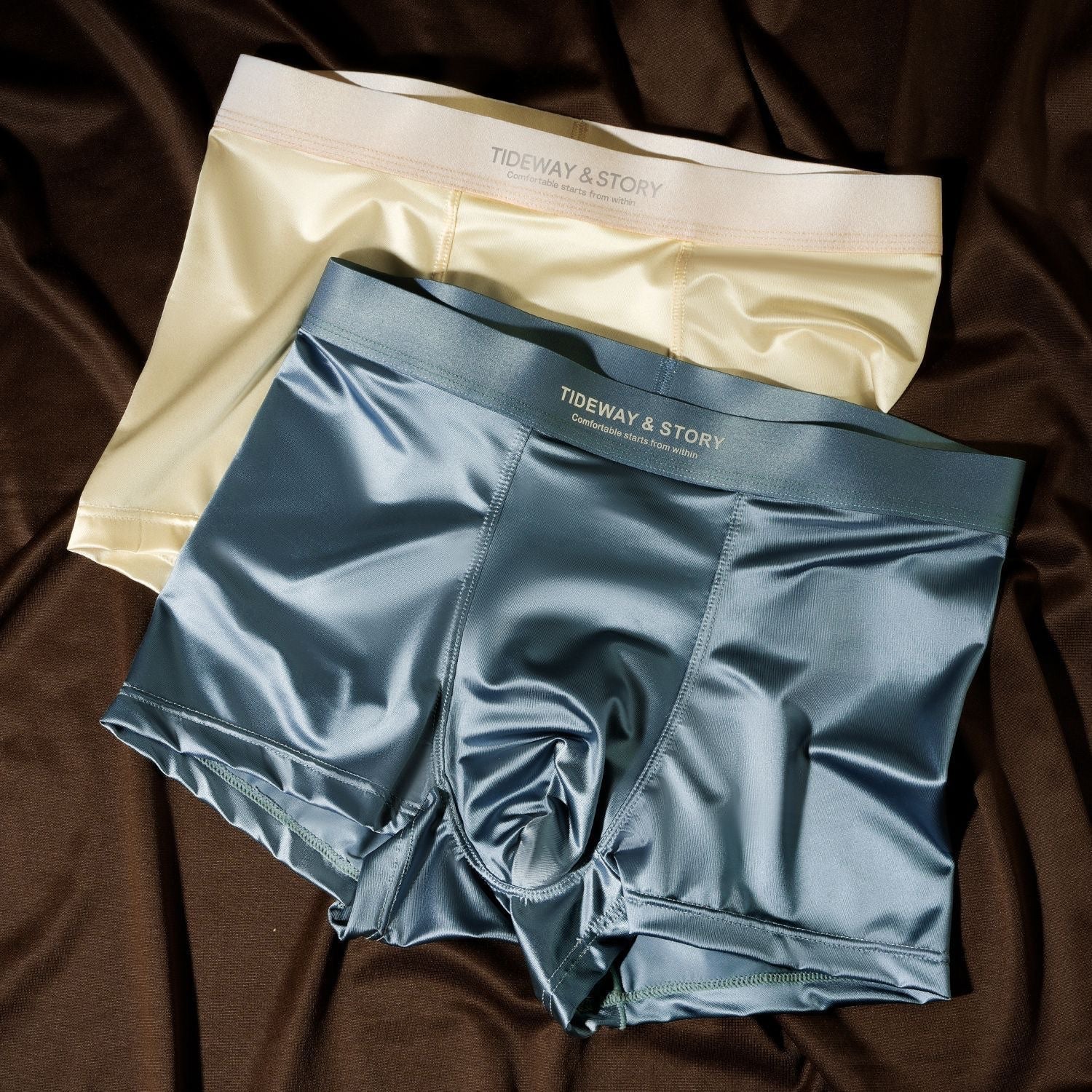 Ice Silk Mens Underwear Light Luxury Satin Boxers - T&amp;A enterprises