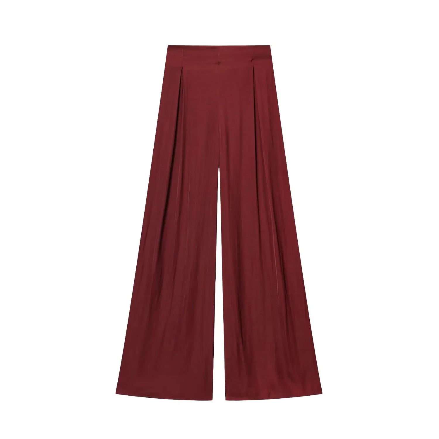 HH Women Elegant Pants Suit Dew Shoulder Golden Button Sleeveless Solid Short Top+Pleated High-Waisted Wide Leg Long Pant - T&amp;A enterprises