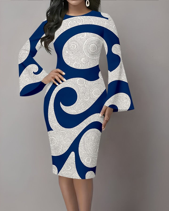 Elegant Womens Crew Neck Bodycon Dress - T&amp;A enterprises