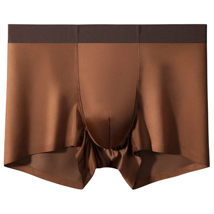 Comfortable And Healthy 10A Antibacterial Mulberry Silk Crotch High-Elastic Seamless Waistband Boxer Briefs - T&amp;A enterprises