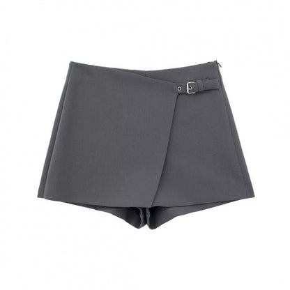 French-style Asymmetrical High-waisted Casual Shorts - T&amp;A enterprises