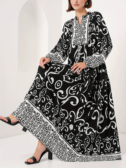 Elegant Loose-fitting Black Robe For Women - T&amp;A enterprises