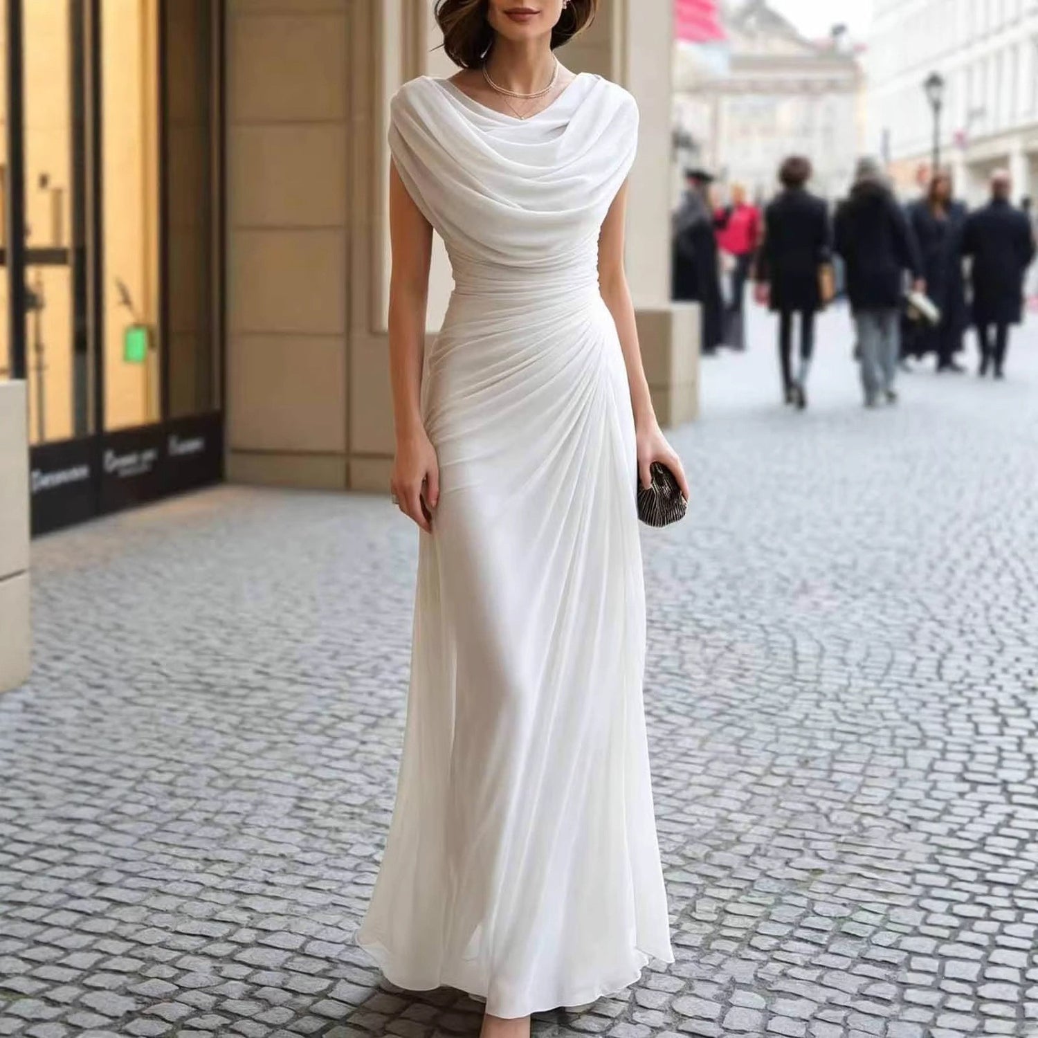 Slim-fit Elegant Pleated Dress For Women - T&amp;A enterprises