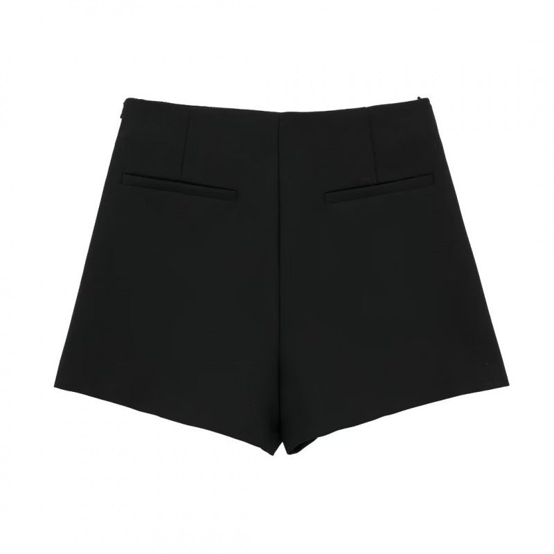French-style Asymmetrical High-waisted Casual Shorts - T&amp;A enterprises