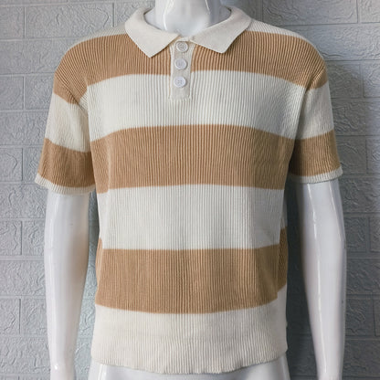 Mens Clothing Summer Fashion Lapel Sweater Short Sleeve Men Clothing Men Wears - T&amp;A enterprises