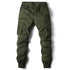 Solid Color Skinny Pants Multi-pocket Men&