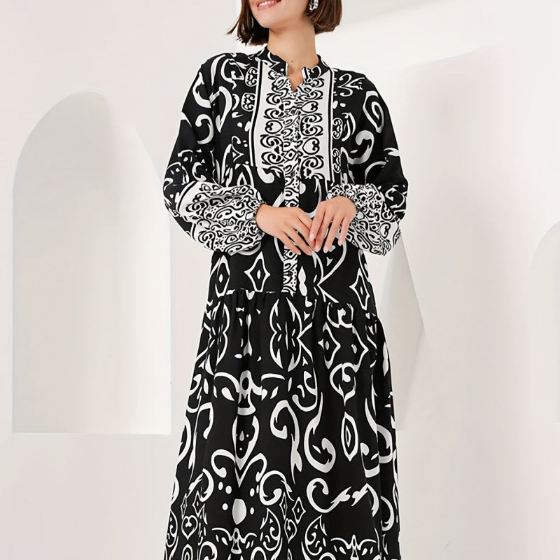 Elegant Loose-fitting Black Robe For Women - T&amp;A enterprises